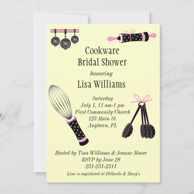 Cookware Bridal Shower Invitation (Front)