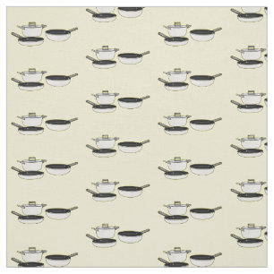 Cookware sets cartoon illustration fabric