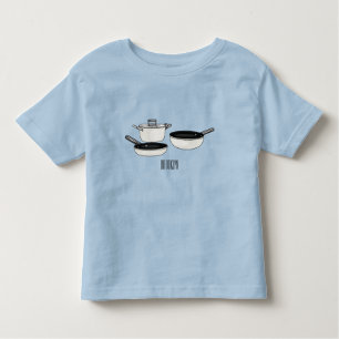 Cookware sets cartoon illustration toddler T-Shirt