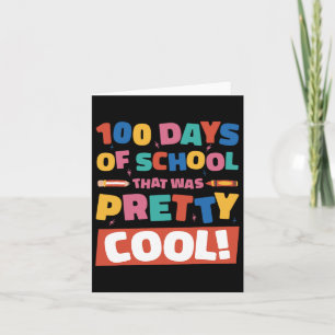 Cool 100 Days Of School 100th Day Students Boys Gi Card