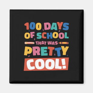 Cool 100 Days Of School 100th Day Students Boys Gi Magnet