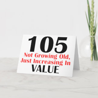 COOL 105 YEARS OLD BIRTHDAY DESIGNS CARD