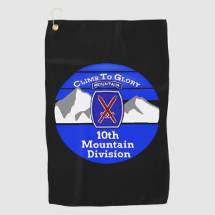 Cool 10th Mountain Division “Climb To Glory” Golf Towel