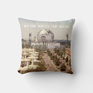 Cool 1964 Retro Street View World's Fair New York Cushion