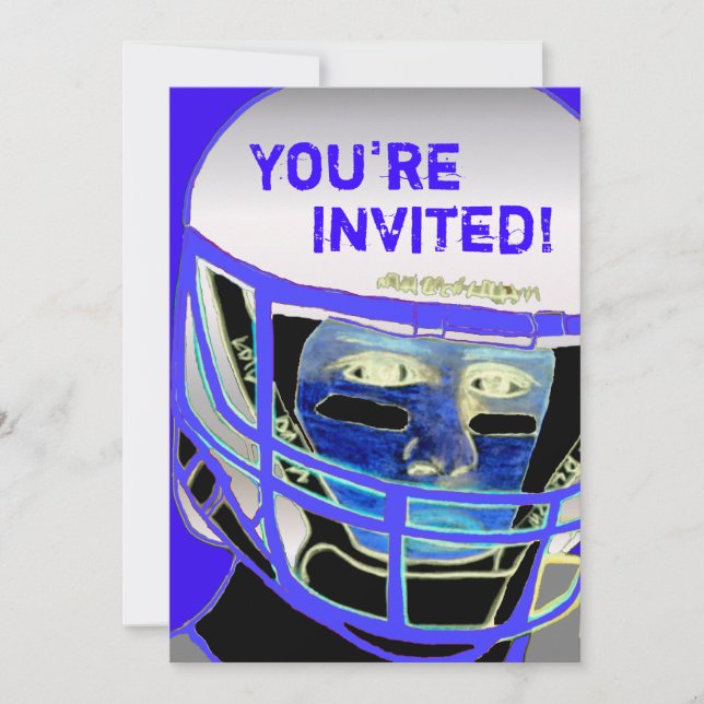 Cool 2013 Football Party Invitation Customisable (Front)