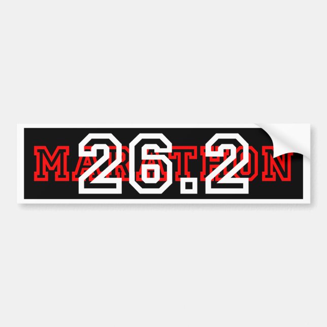 Cool 26.2 Marathon Bumper Sticker (Front)