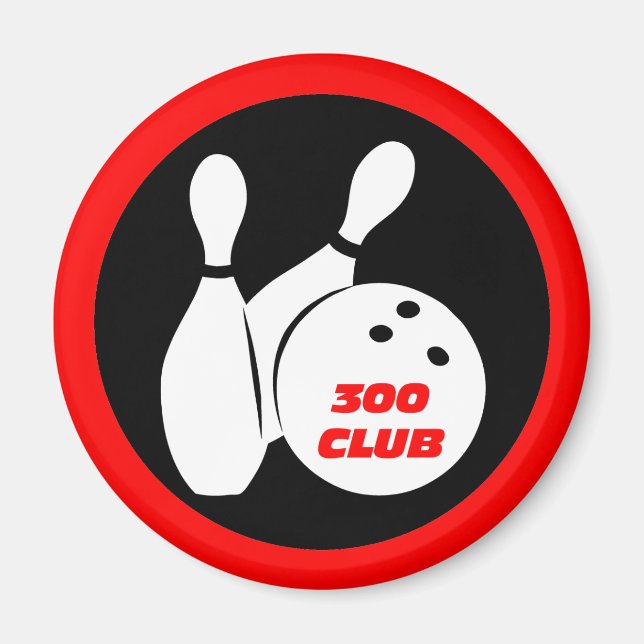 Cool 300 bowling magnet (Front)