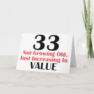 COOL 33 YEARS OLD BIRTHDAY DESIGNS CARD
