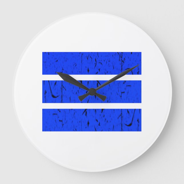 Cool 3 Line Symbol | Uniformity & Harmony Colorful Large Clock (Front)