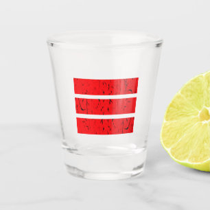 Cool 3 Line Symbol Uniformity & Harmony Colourfu Shot Glass
