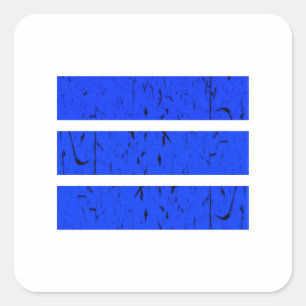 Cool 3 Line Symbol Uniformity & Harmony Colourfu Square Sticker