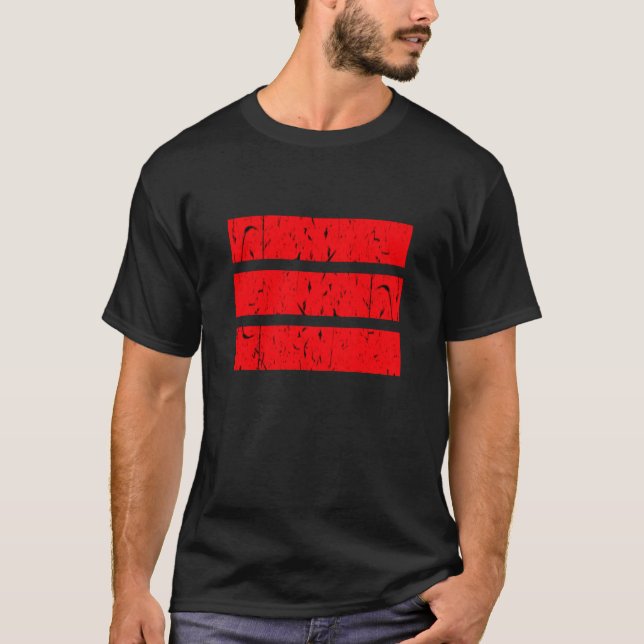 Cool 3 Line Symbol | Uniformity & Harmony Colourfu T-Shirt (Front)