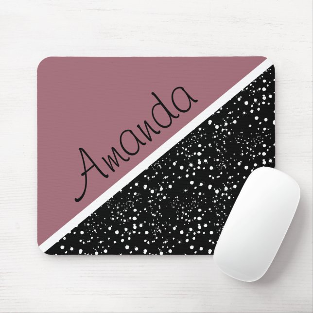 Cool 3 tone design personalised mouse pad (With Mouse)