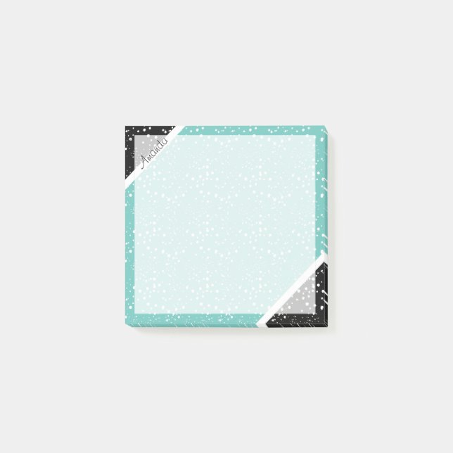 Cool 3 tone design personalised notepad (Front)