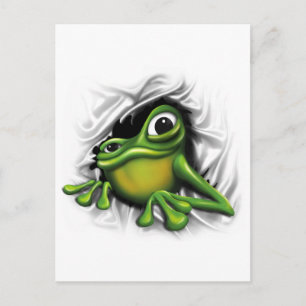 Cool 3d frog postcard
