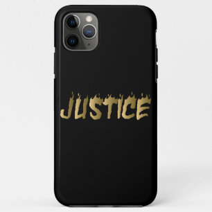 Cool 3D Justice Burning Gold Lettering Case-Mate iPhone Case