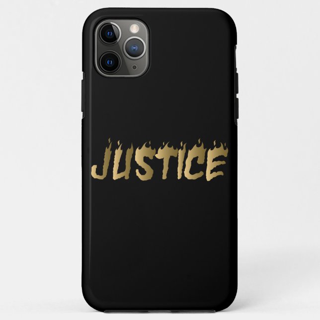 Cool 3D Justice Burning Gold Lettering Case-Mate iPhone Case (Back)