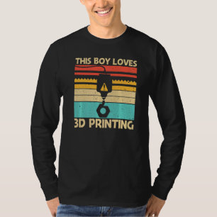 Cool 3D Print For Boys Men 3D Printer Printing T-Shirt