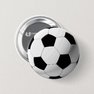 Cool 3D Soccer Ball Realistic Football Fan 6 Cm Round Badge