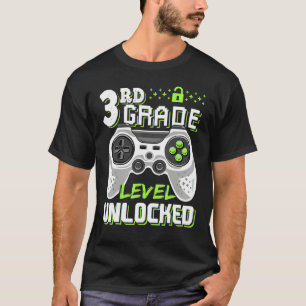 Cool 3rd Grade Level Unlocked Video Game Back To S T-Shirt