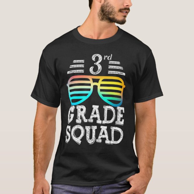 Cool 3rd Grade Squad Team Back To School Graduatio T-Shirt (Front)