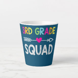 Cool 3rd Grade Squad Team Back To School Latte Mug