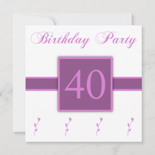 Cool 40th Birthday Party Invitations