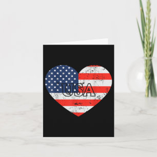 Cool 4th Of July America Heart Memorial Day  Card