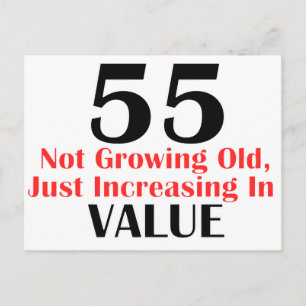 COOL 55 YEARS OLD BIRTHDAY DESIGNS POSTCARD