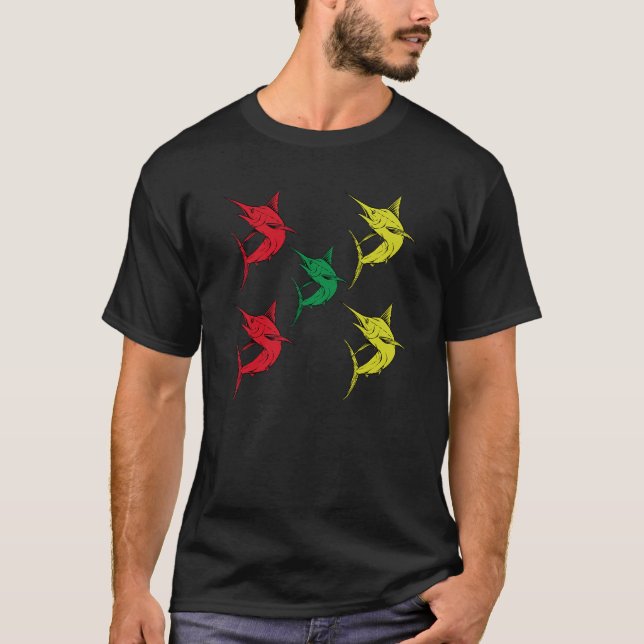 Cool 5 Marlin Game Fish  Marlin T-Shirt (Front)