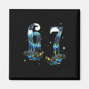 Cool 67 Six Seven Meme Soccer Footll Drip Boys Kid Magnet