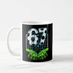 Cool 67 Soccer Number Fire Ice Sports Power Style Coffee Mug