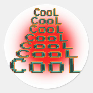 cool-7 classic round sticker