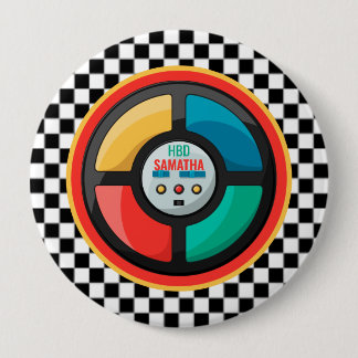 Cool 80's Retro Party Game | Nostalgic Colourful 10 Cm Round Badge