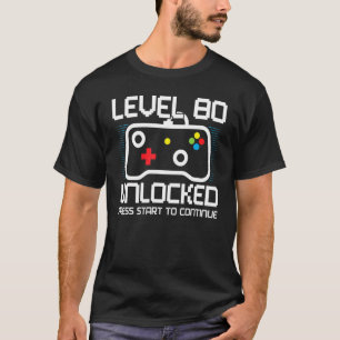 Cool 80th Birthday Shirt Level 80 Unblocked Video