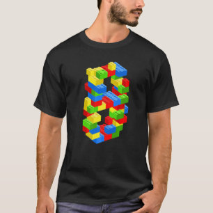 Cool 8th Birthday Building Blocks 8 Years Old Boy  T-Shirt