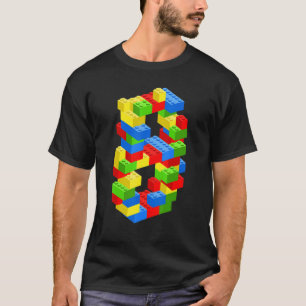 Cool 8th Birthday Building Blocks 8 Years Old Boy  T-Shirt