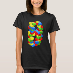 Cool 8th Birthday Building Blocks 8 Years Old Boy T-Shirt