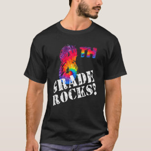 Cool 8th Grade Rocks Tie Dye  Teacher Back To Scho T-Shirt