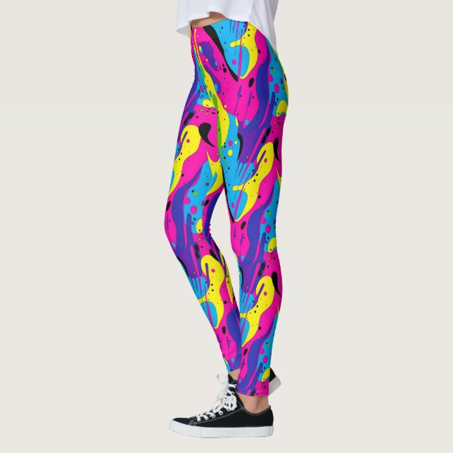 Cool 90's tiled pattern leggings (Left)