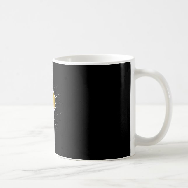 Cool 9-ball Nine Pool Billiards Paint Splatter Bil Coffee Mug (Right)