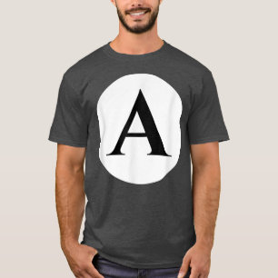 Cool A Alphabet Cute Initial Monogram Letter A Gra T-Shirt