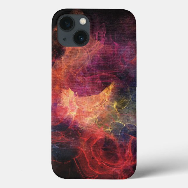 Cool Abstract Art Black Orange Red Case-Mate iPhone Case (Back)