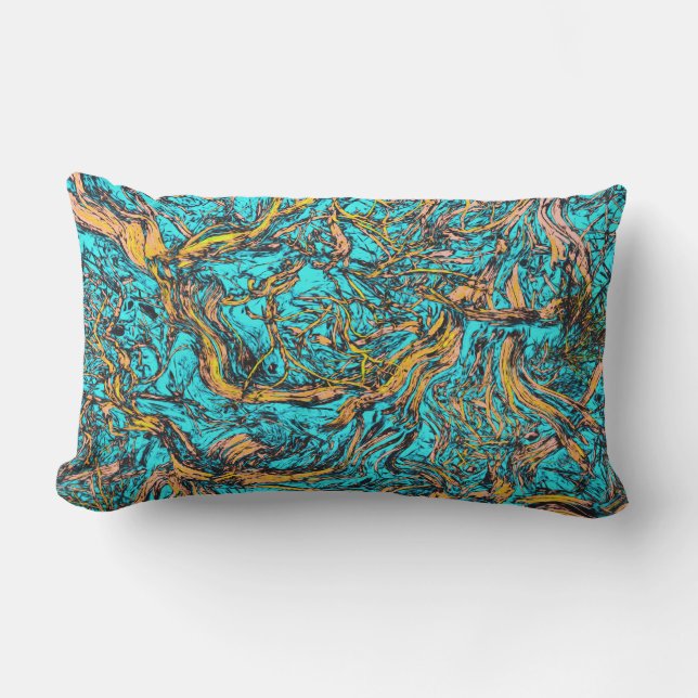 COOL Abstract Art Lumbar Cushion (Front)