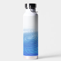 Cool Abstract Blue Waves Concentric Circles