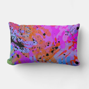 cool abstract colorful modern home decor lumbar cushion