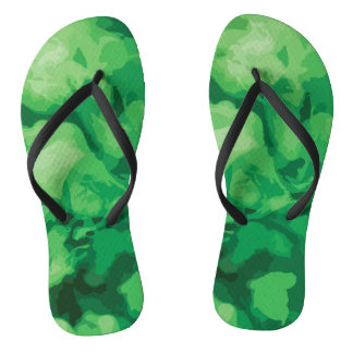 Cool abstract dgin green tens jandals