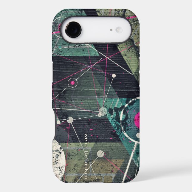 Cool Abstract Digital Graffiti Art Geometic (Back)