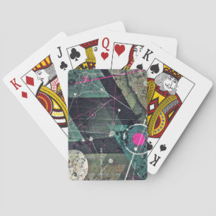 Cool Abstract Digital Graffiti Art Geometic Playing Cards