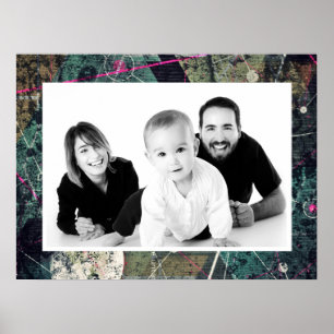 Cool Abstract Graffiti Art Geometic Custom Photo Poster